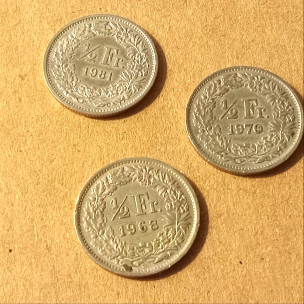 Swiss 1/2 Franc Coin Set
